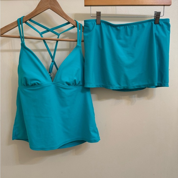 Teal Two-Piece Swimwear - Picture 1 of 5